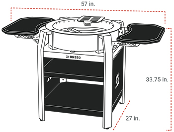 Live Fire Grill Dimensions.