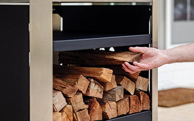 Live Fire Grill Storage.