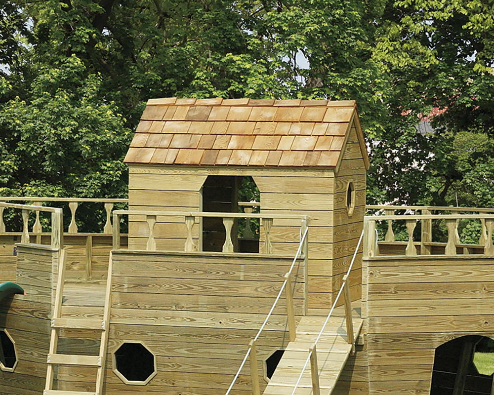 Quality Hillside Medium Wooden Ark Playset, detail shot.