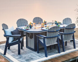 Summerside 46_ x 72_ Fire Table w_ Great Bay Chairs.