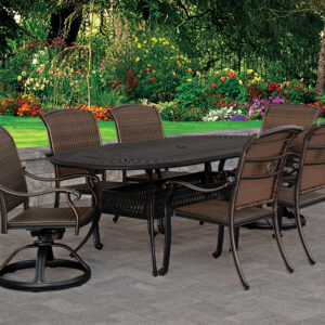 Cornwall 42" x 87" Table Set - Black - Image 2