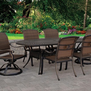 Cornwall 42" x 87" Table Set - Black