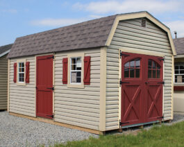 LC242035 10x16 Deluxe Vinyl Dutch Barn Shed.