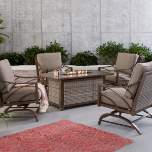 Potomac Rectangular Fire Pit Set.