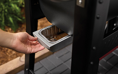 Weber Smoque Pellet Grill Grease Management.