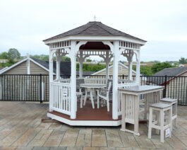 10' Octagon Vinyl Gazebo.