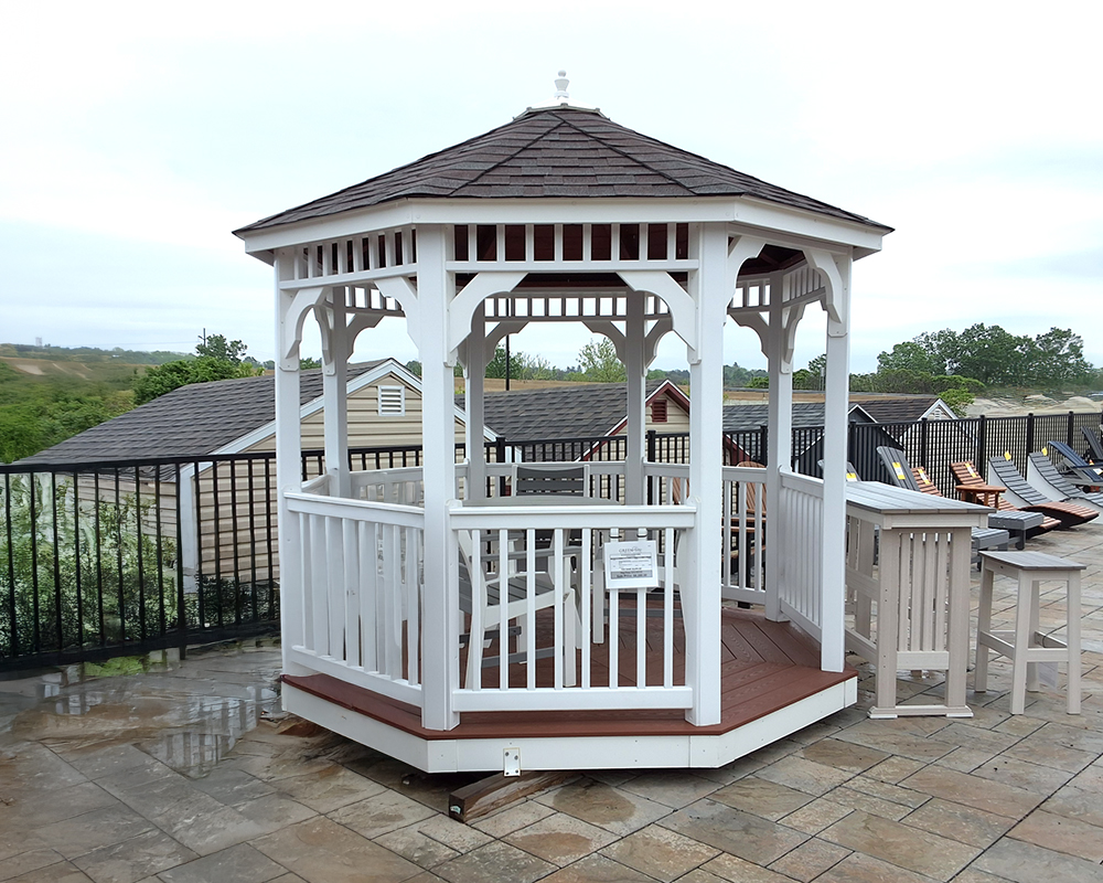 10' Octagon Vinyl Gazebo.
