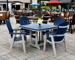 Comfo-Back 44" Square Dining Table Set.