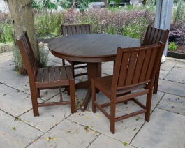 Rest Easy 48" Round Dining Table Set.