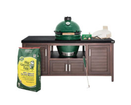 Large Big Green Egg in 69-inch Modern Farmhouse Table Package.