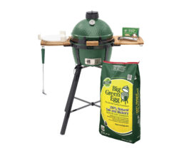 MiniMax Big Green Egg with Nest and Acacia Mates Package.