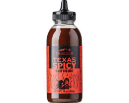 Texas Spicy BBQ Sauce front of bottle.