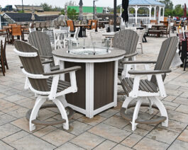 Comfo-Back Counter Fire Table Set.