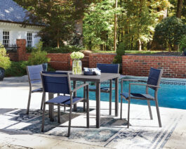 ashley patio furniture point bonita 38" square table set.