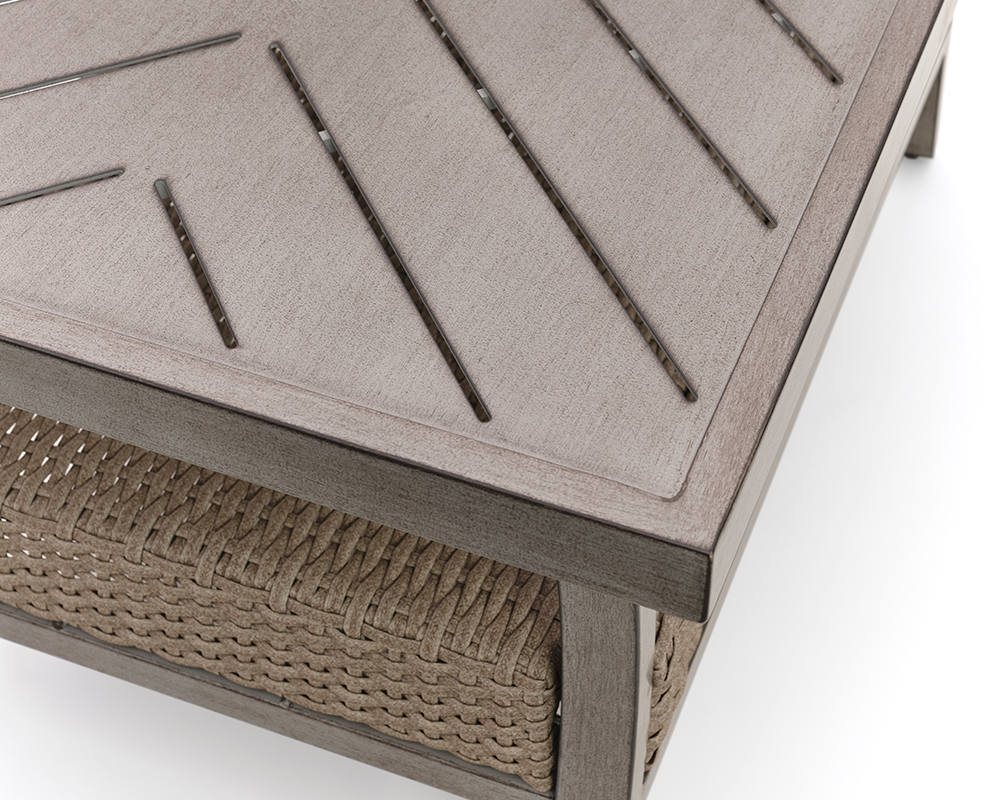 Agio Trenton II Patio Coffee Table Corner Detail