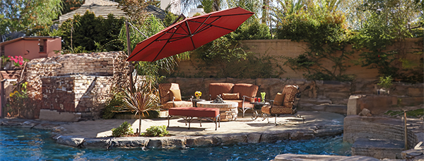13 foot PLUS cantilever umbrella.