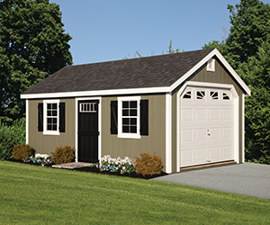 New England Painted Detached Garage