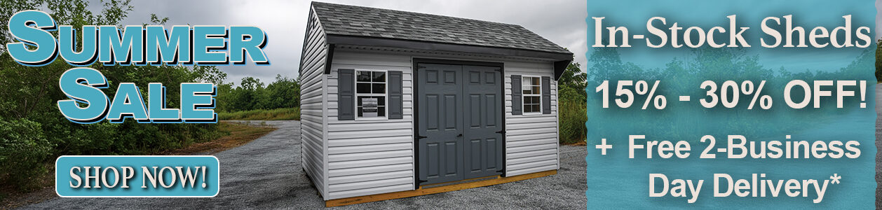 PA_Summer Sale_Sheds_desktop Summer In-Stock Sale 2026.